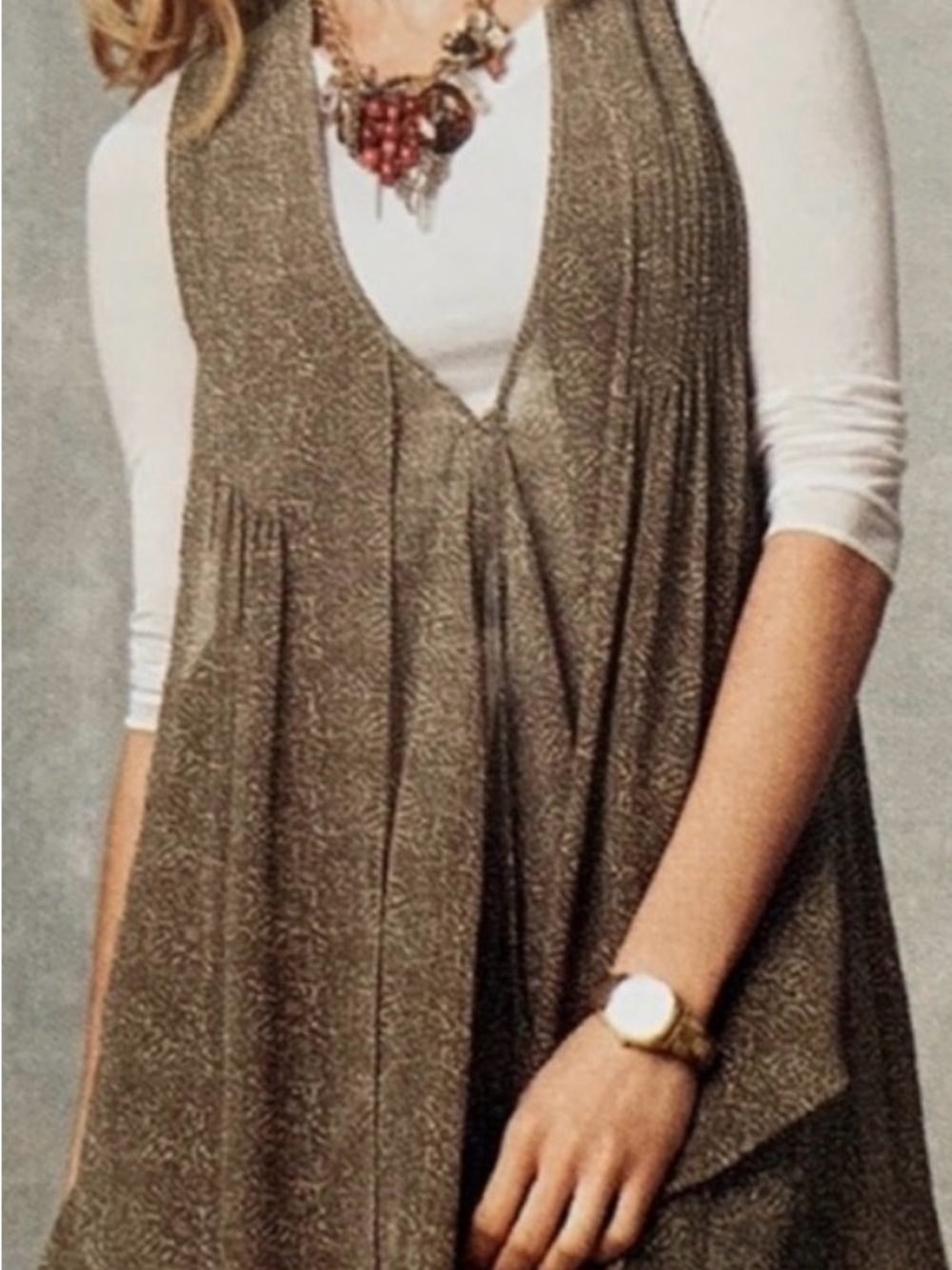 NWT VINTAGE CAbi Sheer Fluttery Top/Vest | Style 365 | Size S